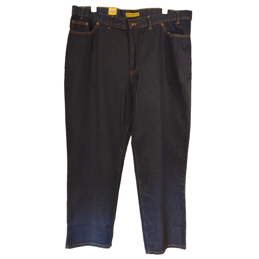 NWT Men's 44x32 Real Ranch Premium Dark‎ Denim Blue Jeans Pants Fits Over Boots
